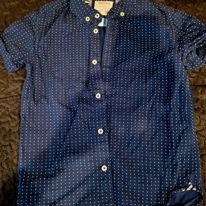 Cactus Navy Polka Dot Casual Shirt